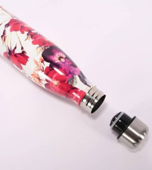 Botella acero inoxidable floral elegante - Imagen 3