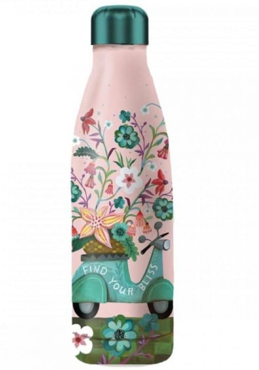 Botella térmica moto floral