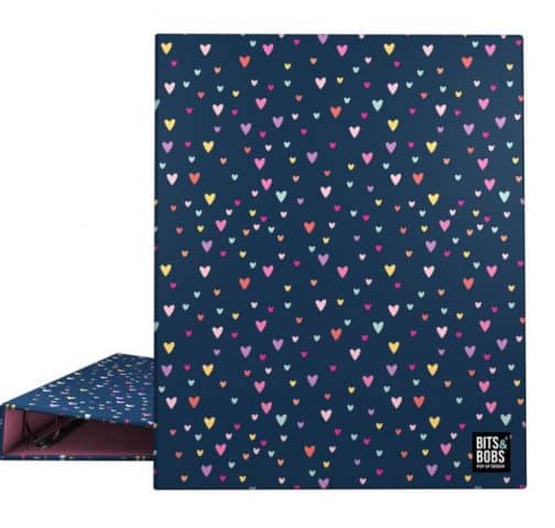 Carpeta anillas corazones