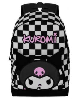 Mochila Kuromi cuadros