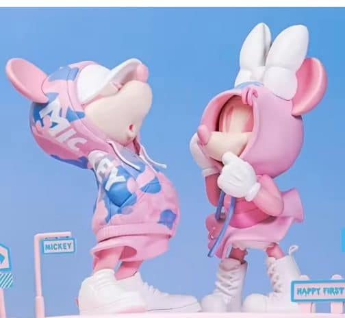 Figuras Mickey y Minnie rosas - Imagen 4