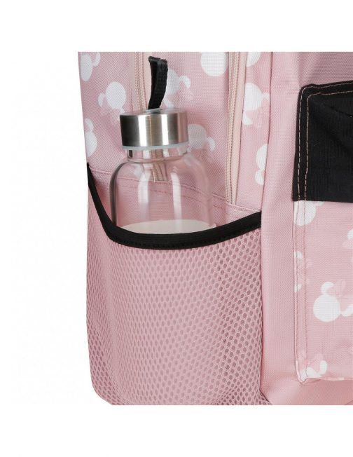 Mochila Minnie Mouse rosa con pompón - Imagen 6