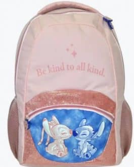 Mochila Stitch y Angel purpurina