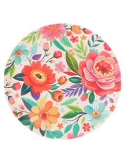 Plato melamina flores