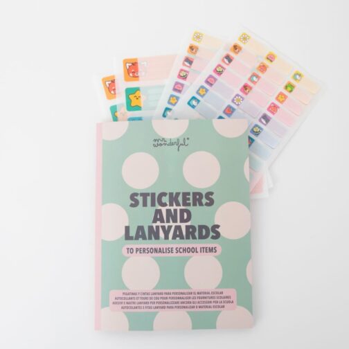 Stickers y lanyard Mr wonderful