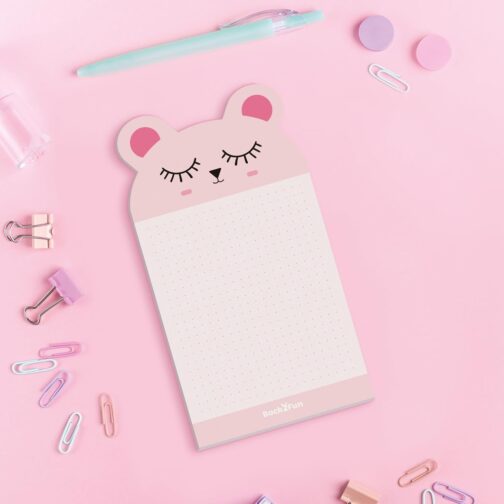 Notas adhesivas oso rosa o panda