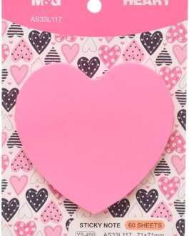 Post-it corazón rosa