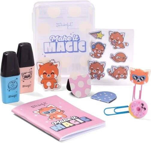 Kit decorar agenda panda rojo