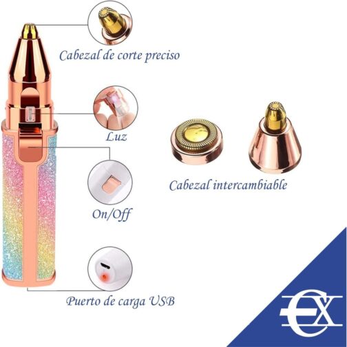 Depiladora facial eléctrica arcoíris - Imagen 3