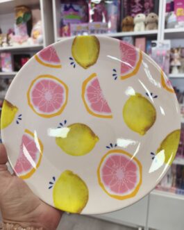 Plato melamina limones