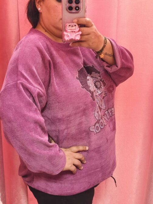 Sudadera curvy Betty Boop brillo - Imagen 5