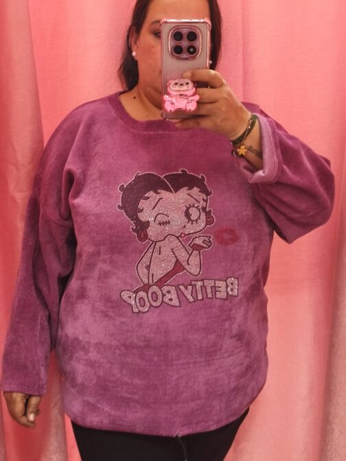 Sudadera curvy Betty Boop brillo - Imagen 2
