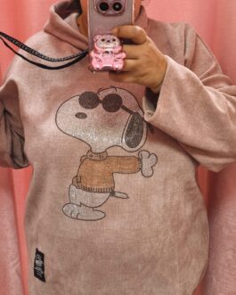 Sudadera curvy Snoopy brillo