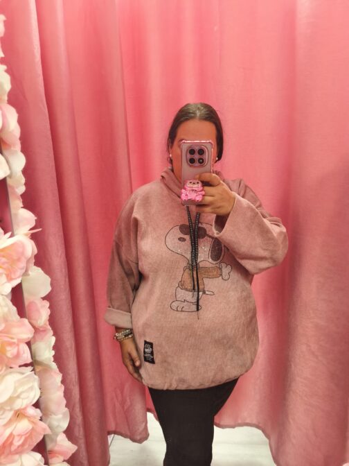 Sudadera curvy Snoopy brillo - Imagen 4