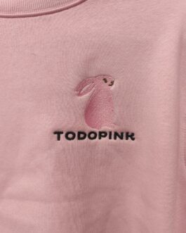 Sudadera bordada Todo pink