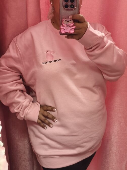 Sudadera bordada Todo pink - Imagen 3