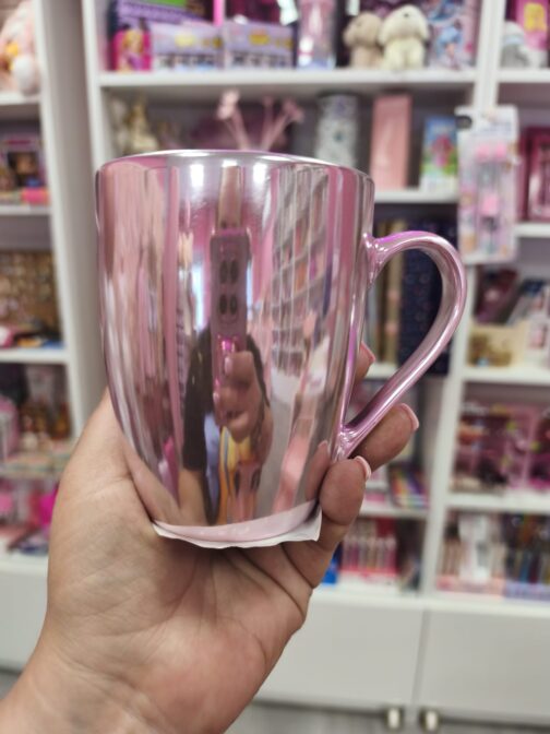 Taza rosa metalizada - Imagen 3