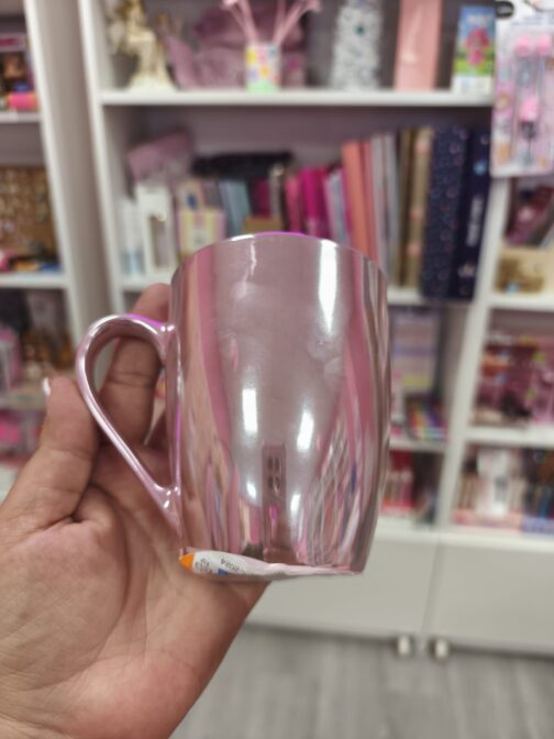 Taza rosa metalizada - Imagen 2