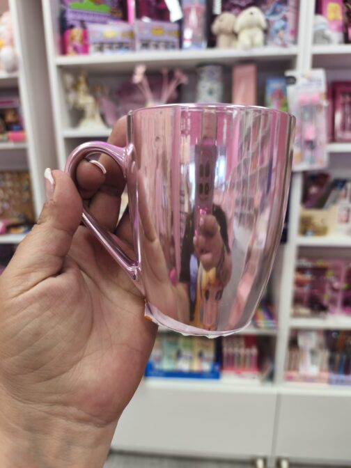 Taza rosa metalizada
