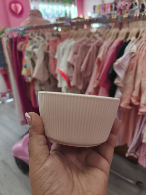 Cuenco pequeño rayado rosa - Imagen 3