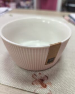 Cuenco pequeño rayado rosa
