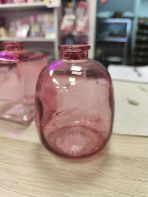 Jarroncitos rosas cristal - Imagen 3