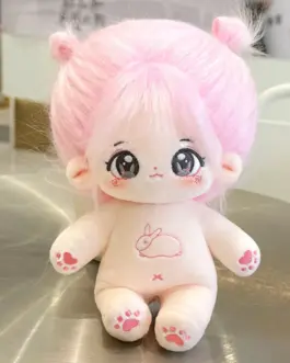 Muñeca kawaii para vestir y peinar conejito