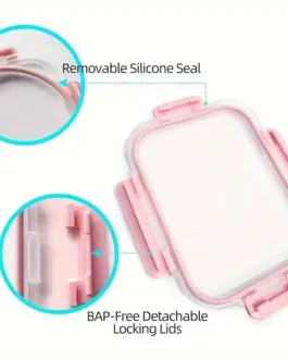 Pack 2 tuppers cristal rosas