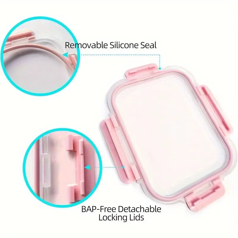 Pack 2 tuppers cristal rosas - Imagen 2