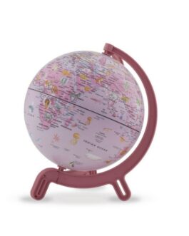 Globo terráqueo rosa