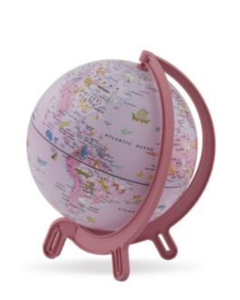 Globo terráqueo rosa