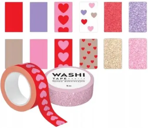 Washi tape hearts - Imagen 3