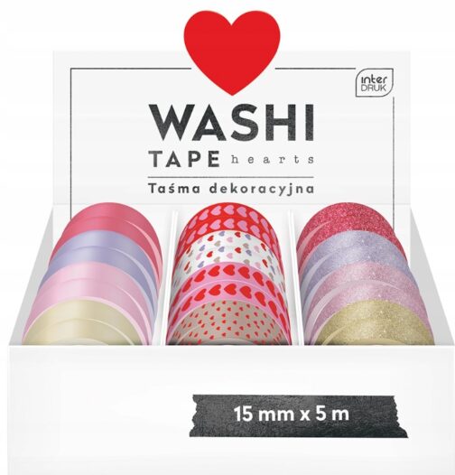 Washi tape hearts