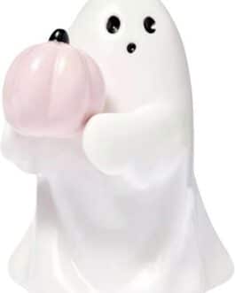 Figura fantasma con calabaza rosa
