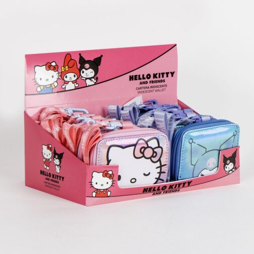 Carteras Hello Kitty y Kuromi iridiscentes