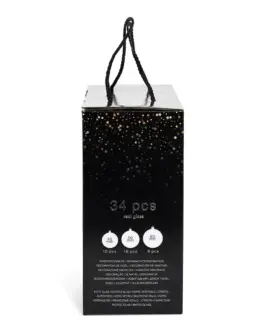 Pack 34 bolas navideñas rosas