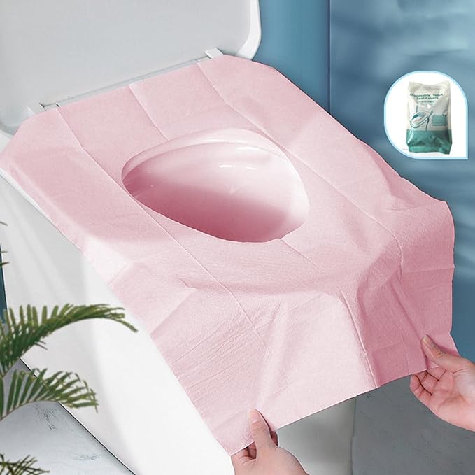 Fundas desechables inodoro rosas - Imagen 3