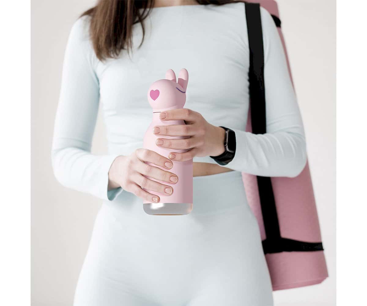 Botella térmica conejo rosa 3D - Imagen 4