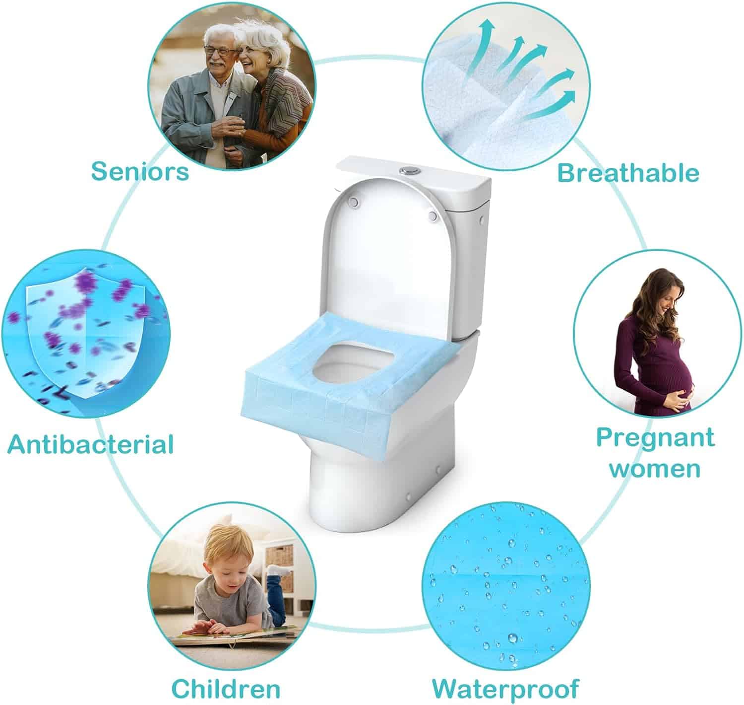 Fundas desechables inodoro rosas - Imagen 6