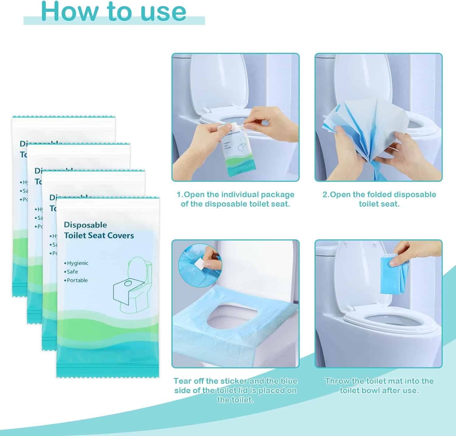 Fundas desechables inodoro rosas - Imagen 5