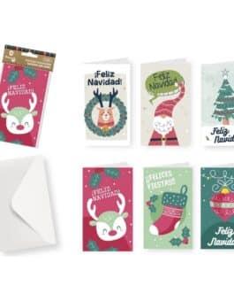 Pack tarjetas felicitación navideñas