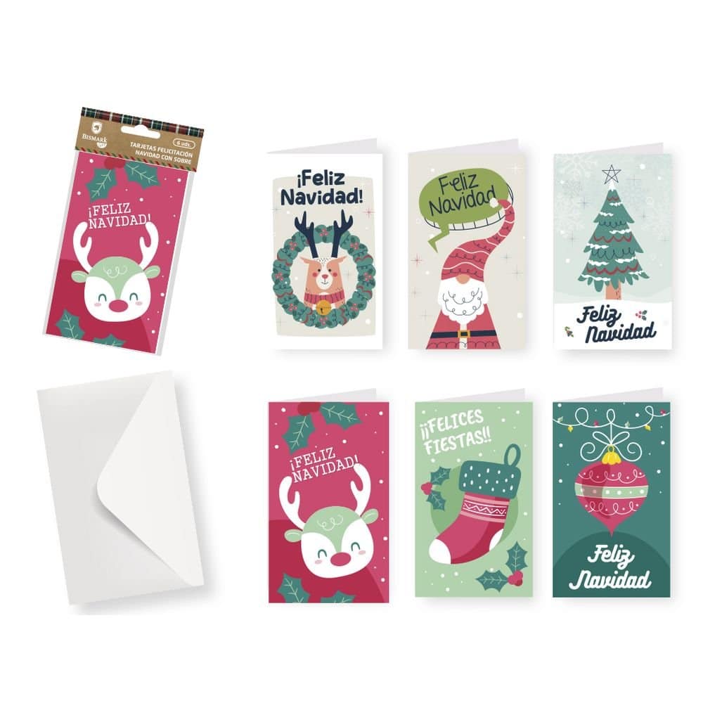Pack tarjetas felicitación navideñas