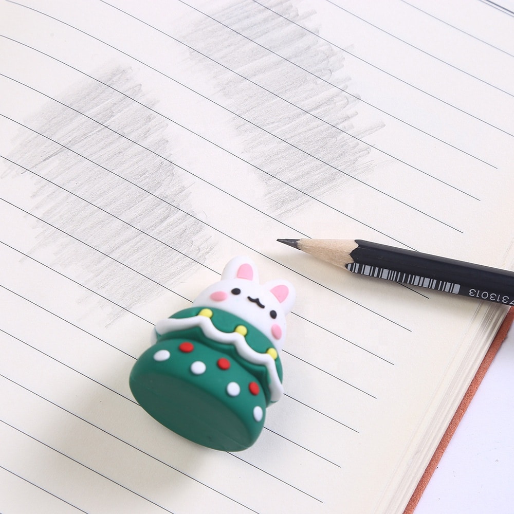 Gomas de borrar conejos navideños - Imagen 3