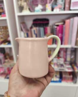 Lechera cerámica rosa