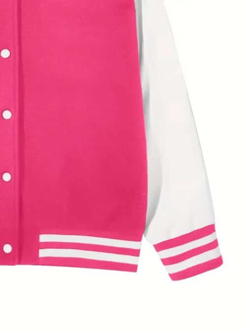 Chaqueta universitaria rosa Stitch - Imagen 4