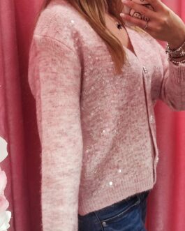 Chaqueta rosa con lentejuelas