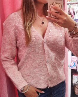 Chaqueta rosa con lentejuelas