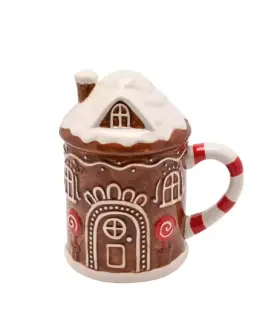 Taza navideña casa jengibre