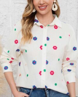 Camisa flores colores