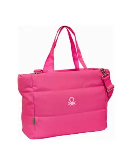 Bolso acolchado Benetton fucsia